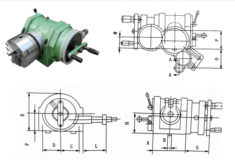 تایکوپ صنعتی همراه سه نظام و لوازم قطر - صفحه تقسیم صنعتی